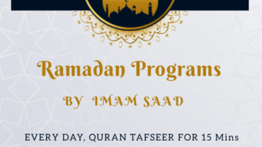 ICMC programs for the month of Ramadan. 